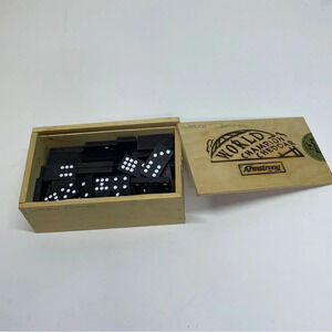 55 pieces of vintage wood dominos